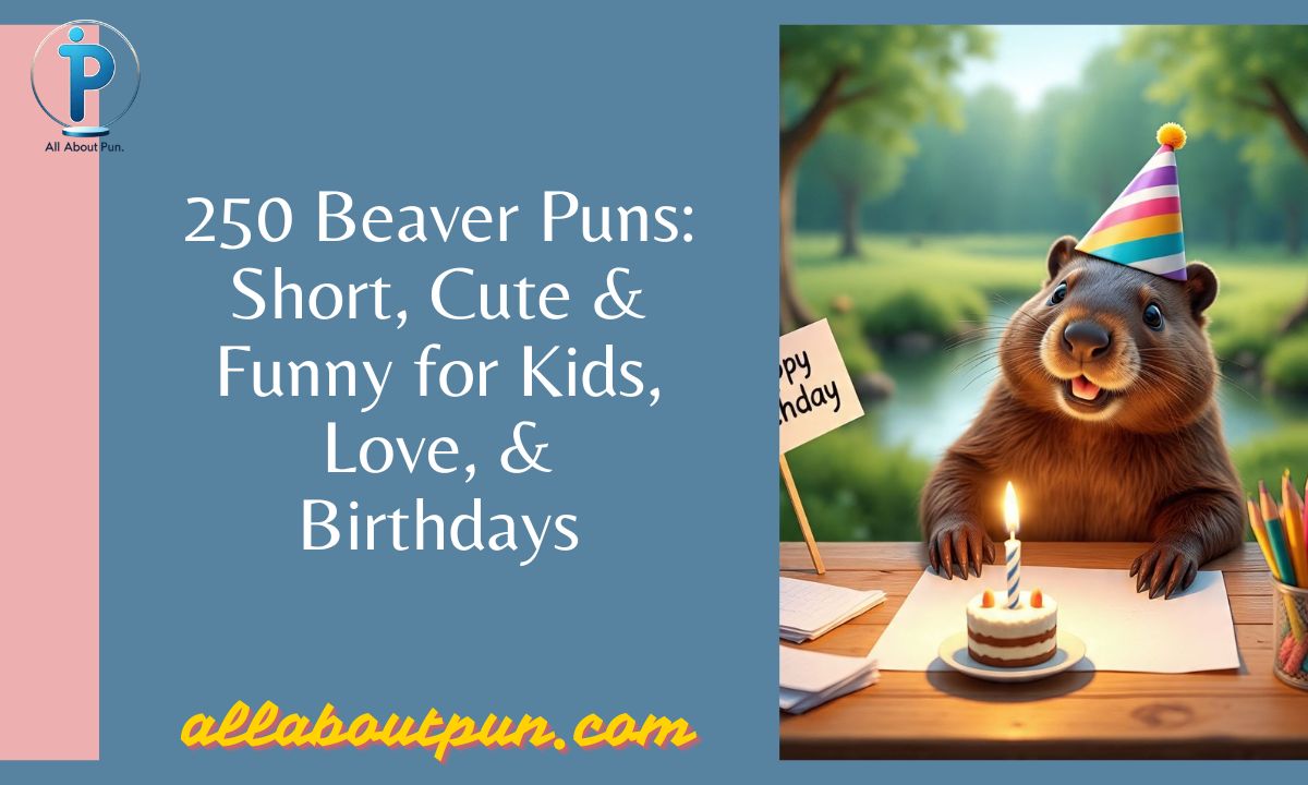 250 Beaver Puns: Short, Cute & Funny for Kids, Love, & Birthdays