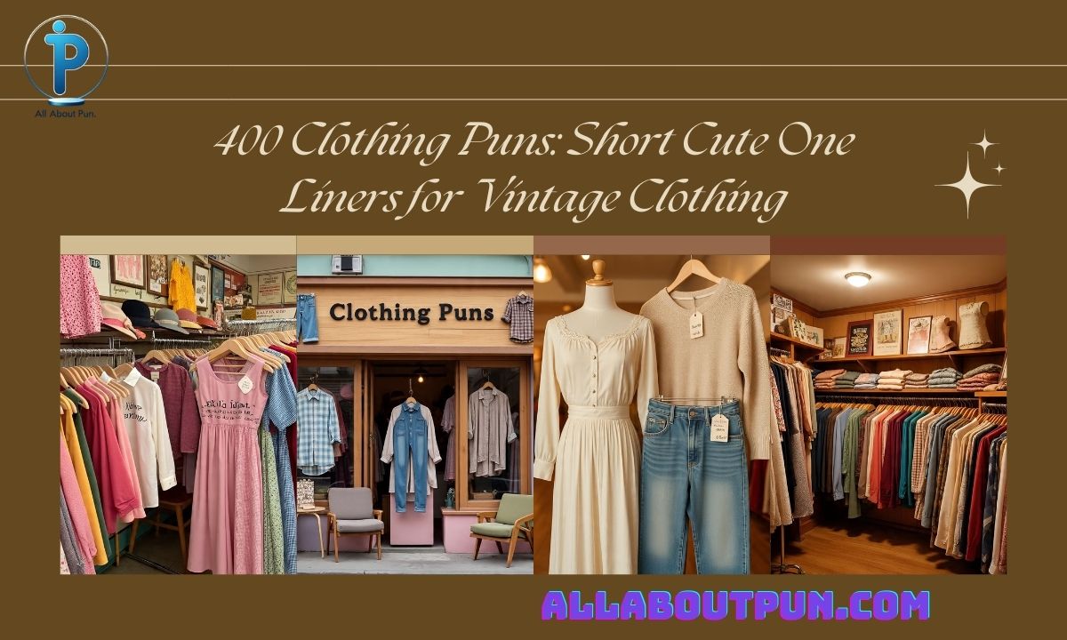 400 Clothing Puns: Short Cute One Liners for Vintage Clothing